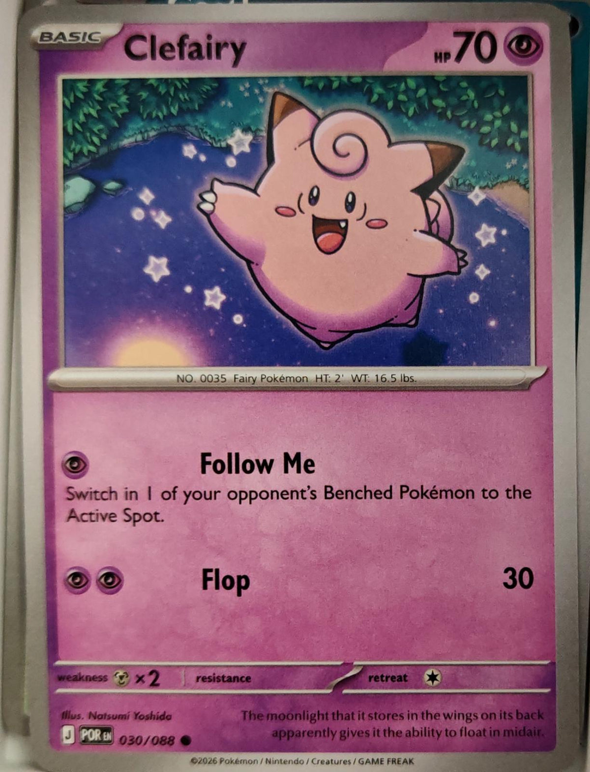 Clefairy - 030/088 - - PERFECT ORDER - Pokemon - Common | AA11-13