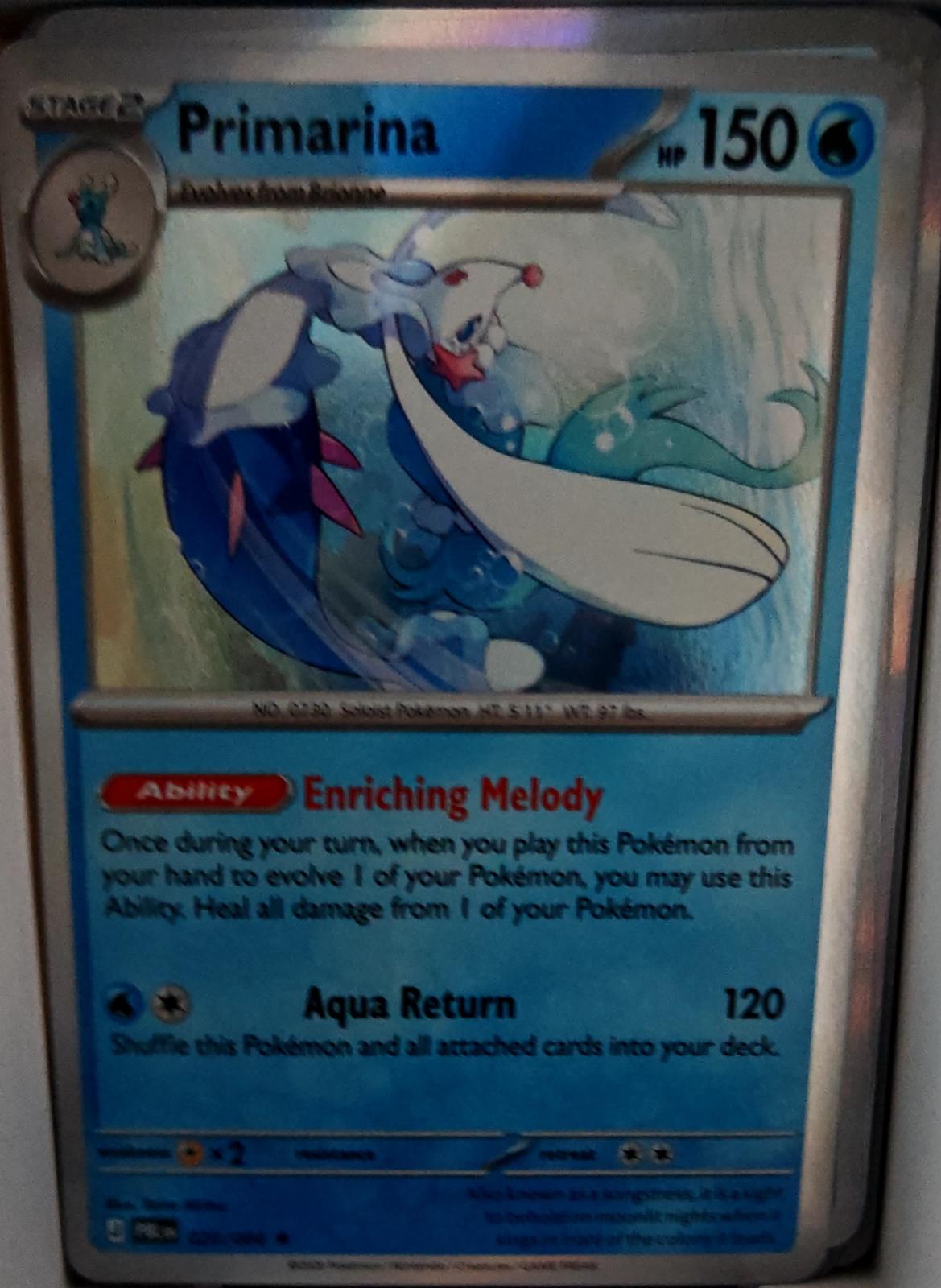 Primarina - 020/084 - Holo - PITCH BLACK - Pokemon - Rare | AA63-36