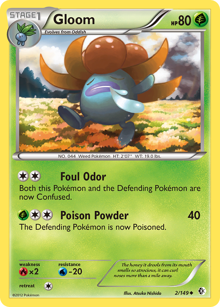 Gloom - 2/149 - - BOUNDARIES CROSSED - Pokemon - Uncommon | AA117-31