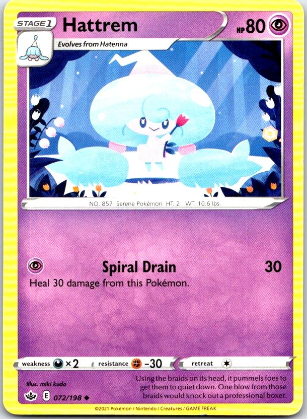 Hattrem - 072/198 - - CHILLING REIGN - Pokemon - Uncommon | AC17-28