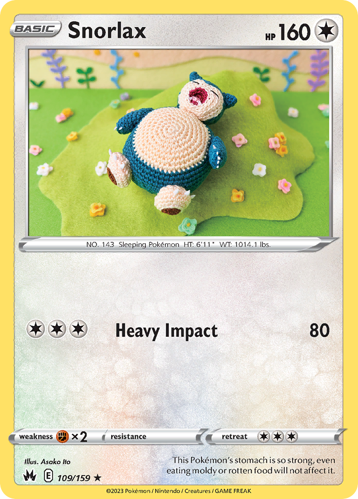 Snorlax - 109/159 - - CROWN ZENITH - Pokemon - Rare | AA105-17