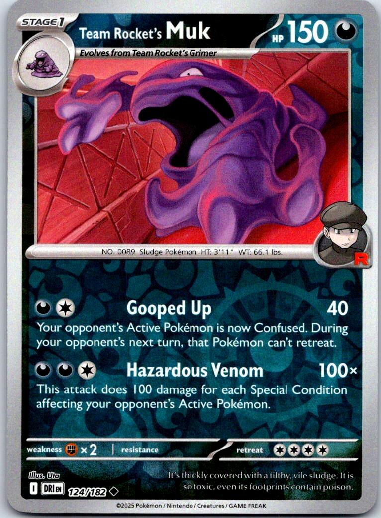 Team Rocket's Muk - 124/182 - Reverse Holo - DESTINED RIVALS - Pokemon - | AA123-38
