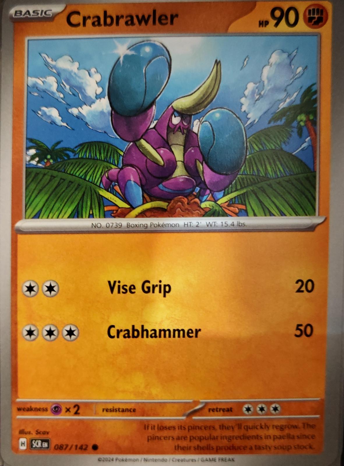 Crabrawler - 87/142 - - STELLAR CROWN - Pokemon - Common | AA05-51