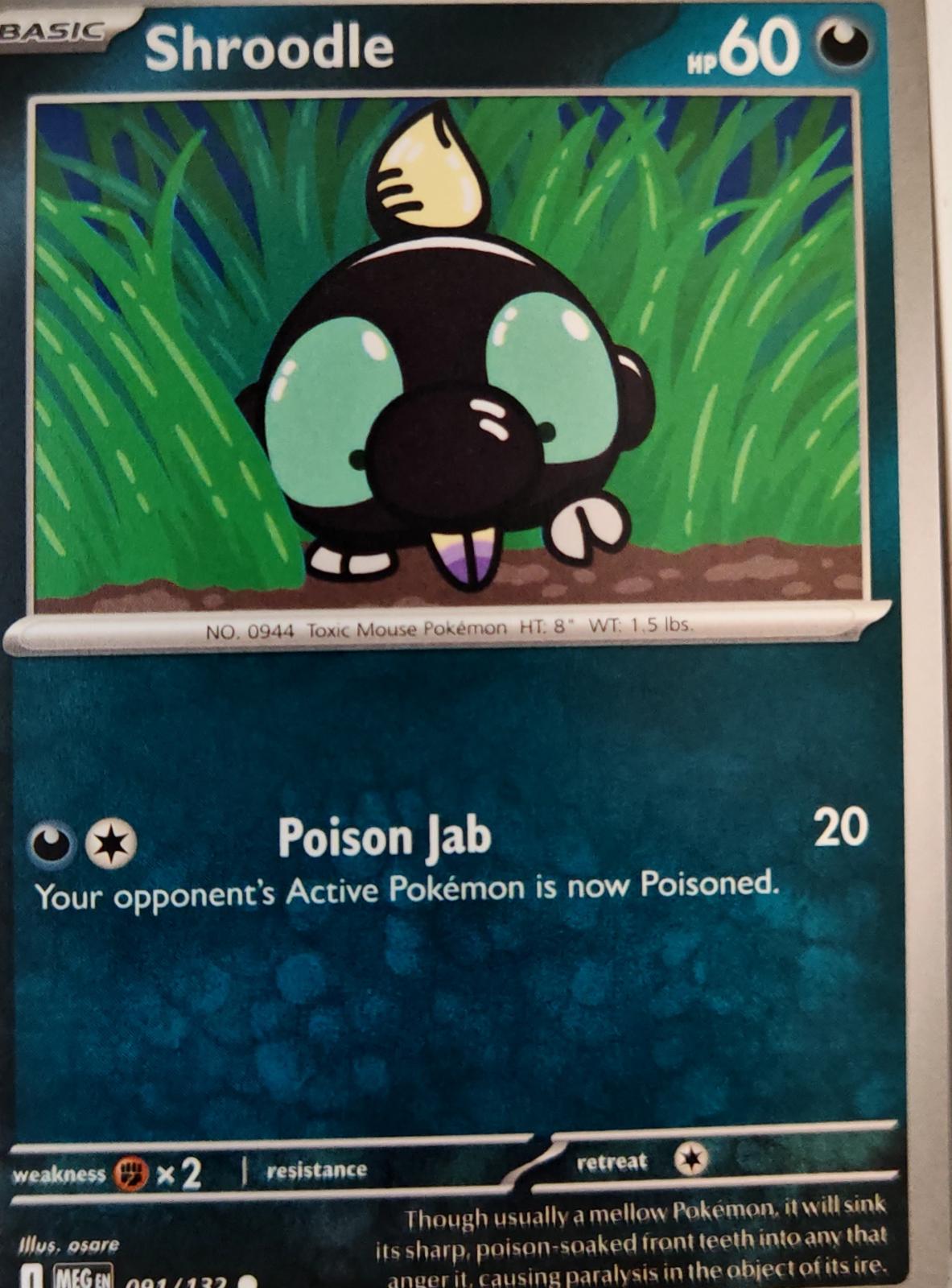 Shroodle - 091/132 - - MEGA EVOLUTION - Pokemon - Common | AA07-10