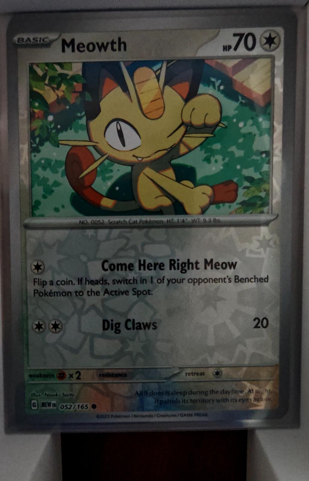 Meowth - 052/165 - Reverse Holo - 151 - Pokemon - Common | AA61-29
