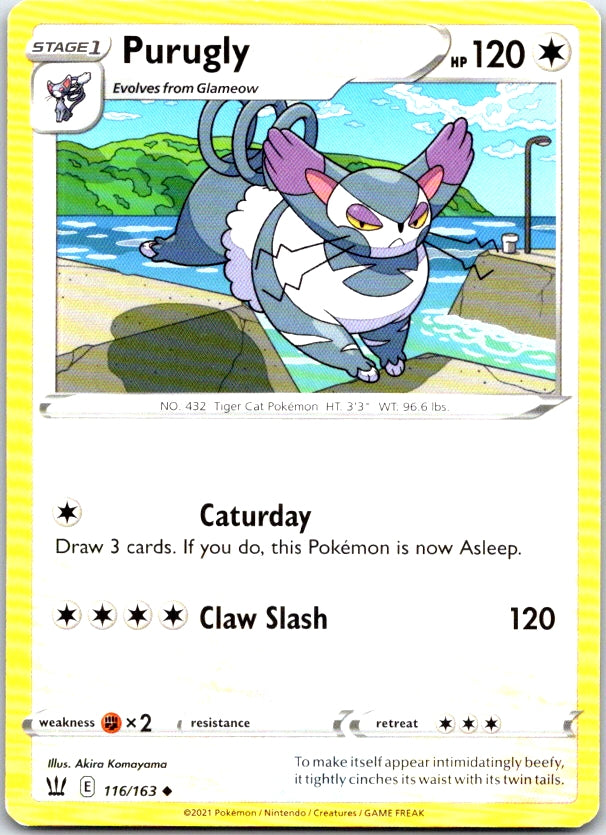 Purugly - 116/163 - - BATTLE STYLES - Pokemon - Uncommon | AC18-14