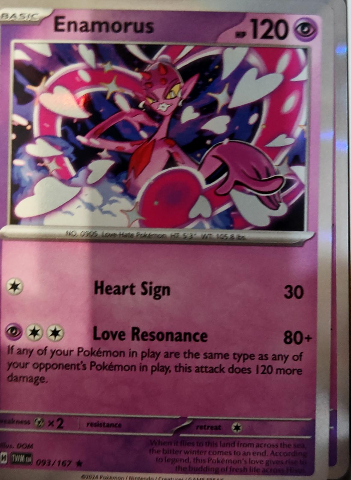 Enamorus - 093/167 - Holo - TWILIGHT MASQUERADE - Pokemon - Rare | AA74-16