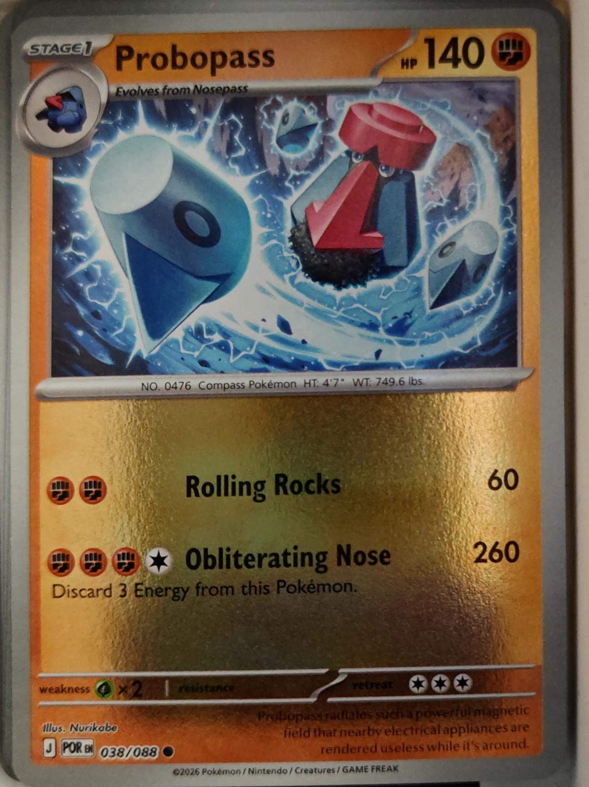 Probopass - 038/088 - Reverse Holo - PERFECT ORDER - Pokemon - Common | AA19-15