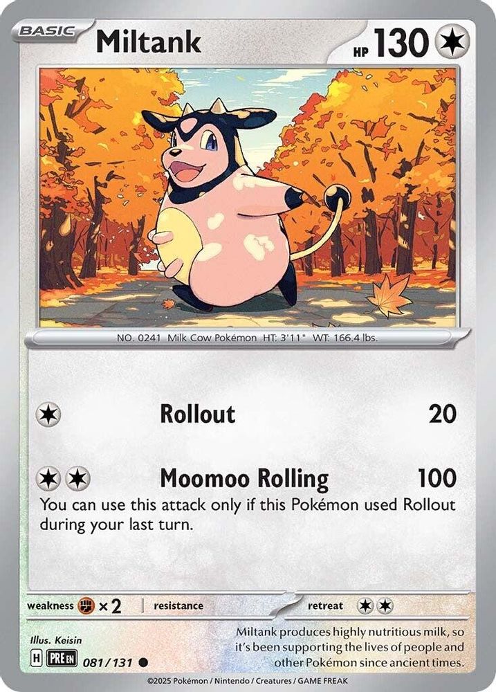 Miltank - 081/131 - - PRISMATIC EVOLUTIONS - Pokemon - Common | AA27-68