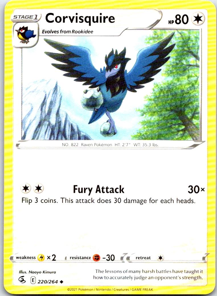Corvisquire - 220/264 - - FUSION STRIKE - Pokemon - Uncommon | AB34-15