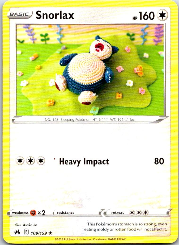Snorlax - 109/159 - - CROWN ZENITH - Pokemon - Rare | AB10-18