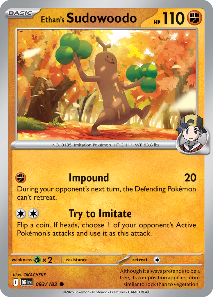 Ethan's Sudowoodo - 093/182 - - DESTINED RIVALS - Pokemon - Common | AA07-60