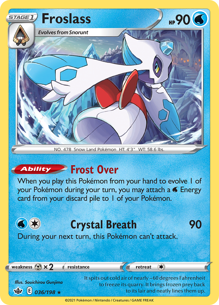Froslass - 036/198 - Holo - CHILLING REIGN - Pokemon - Rare | AA55-16