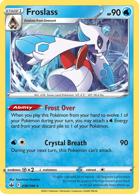 Froslass - 036/198 - Holo - CHILLING REIGN - Pokemon - Rare | AA55-16