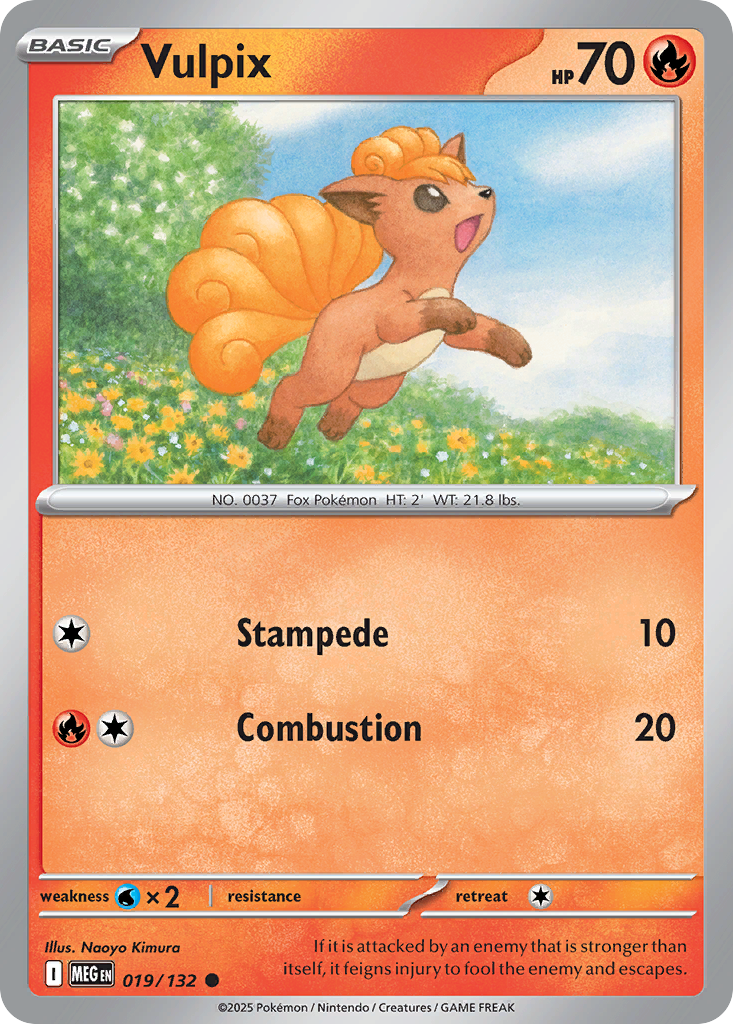 Vulpix - 019/132 - - MEGA EVOLUTION - Pokemon - Common | AA12-2