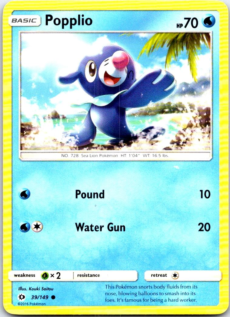 Popplio - 39/149 - - SM BASE SET - Pokemon - Common | AB65-1