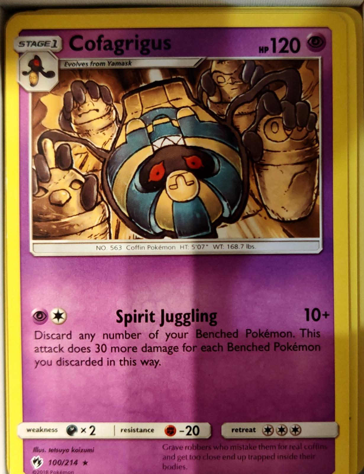 Cofagrigus - 100/214 - - LOST THUNDER - Pokemon - Rare | AA66-20