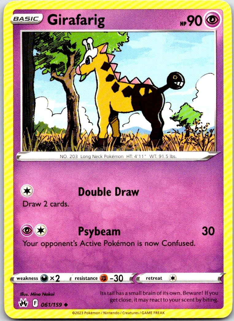 Girafarig - 061/159 - - CROWN ZENITH - Pokemon - Uncommon | AA102-3