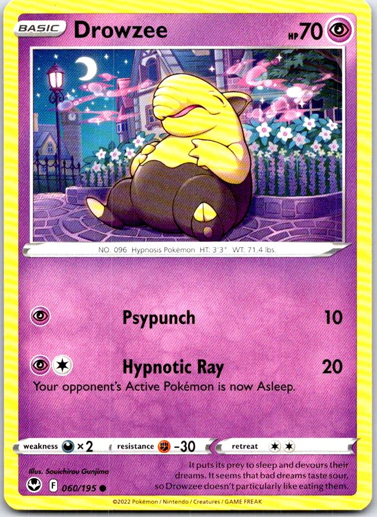 Drowzee - 060/195 - - SILVER TEMPEST - Pokemon - Common | AB88-44