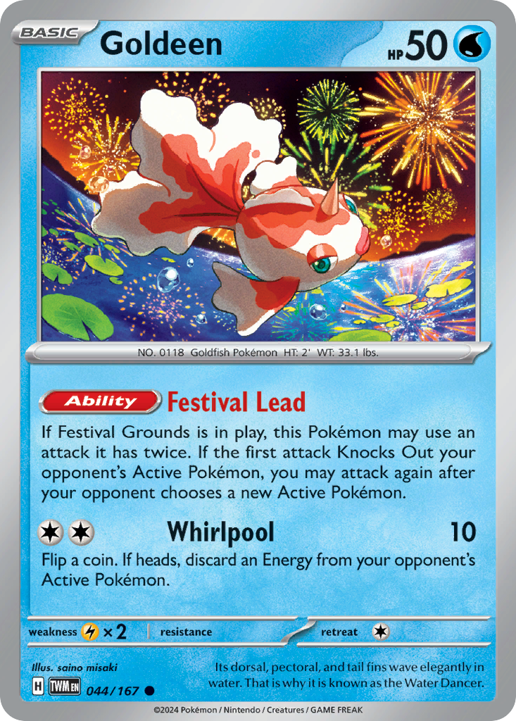 Goldeen - 044/167 - - TWILIGHT MASQUERADE - Pokemon - Common | AA76-35