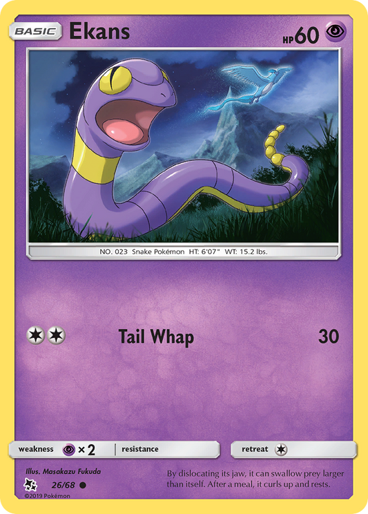 Ekans - 26/68 - - HIDDEN FATES - Pokemon - Common | AA71-35