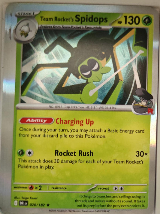 Team Rocket's Spidops - 020/182 - Holo - DESTINED RIVALS - Pokemon - | AA13-7