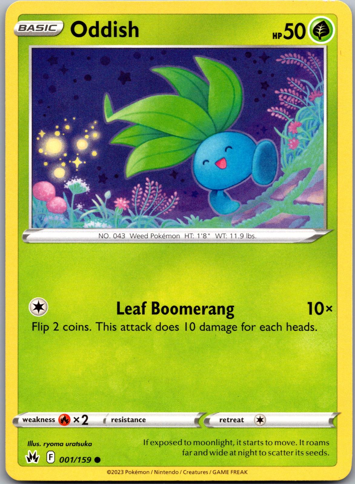 Oddish - 001/159 - - CROWN ZENITH - Pokemon - Common | AA92-48