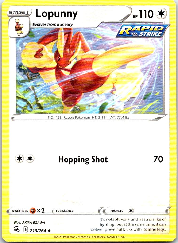 Lopunny - 213/264 - - FUSION STRIKE - Pokemon - Uncommon | AB46-42