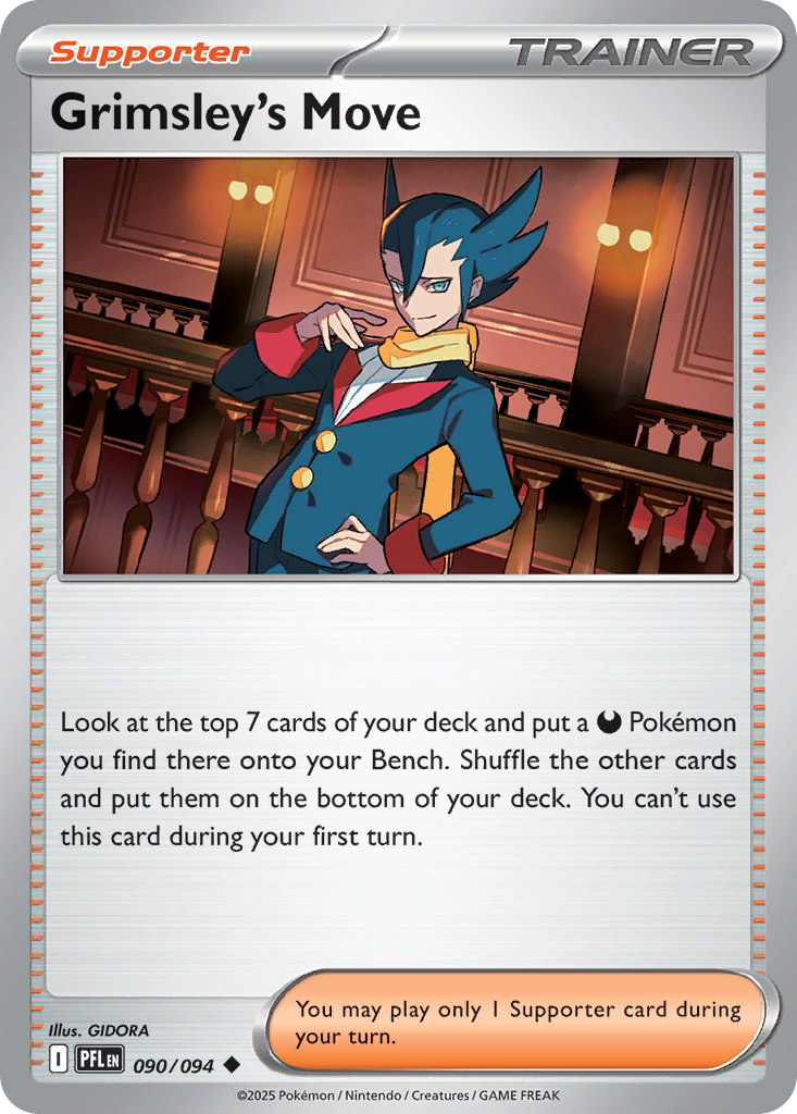 Grimsley's Move - 090/094 - Reverse Holo - PHANTASMAL FLAMES - Pokemon - | AA29-8