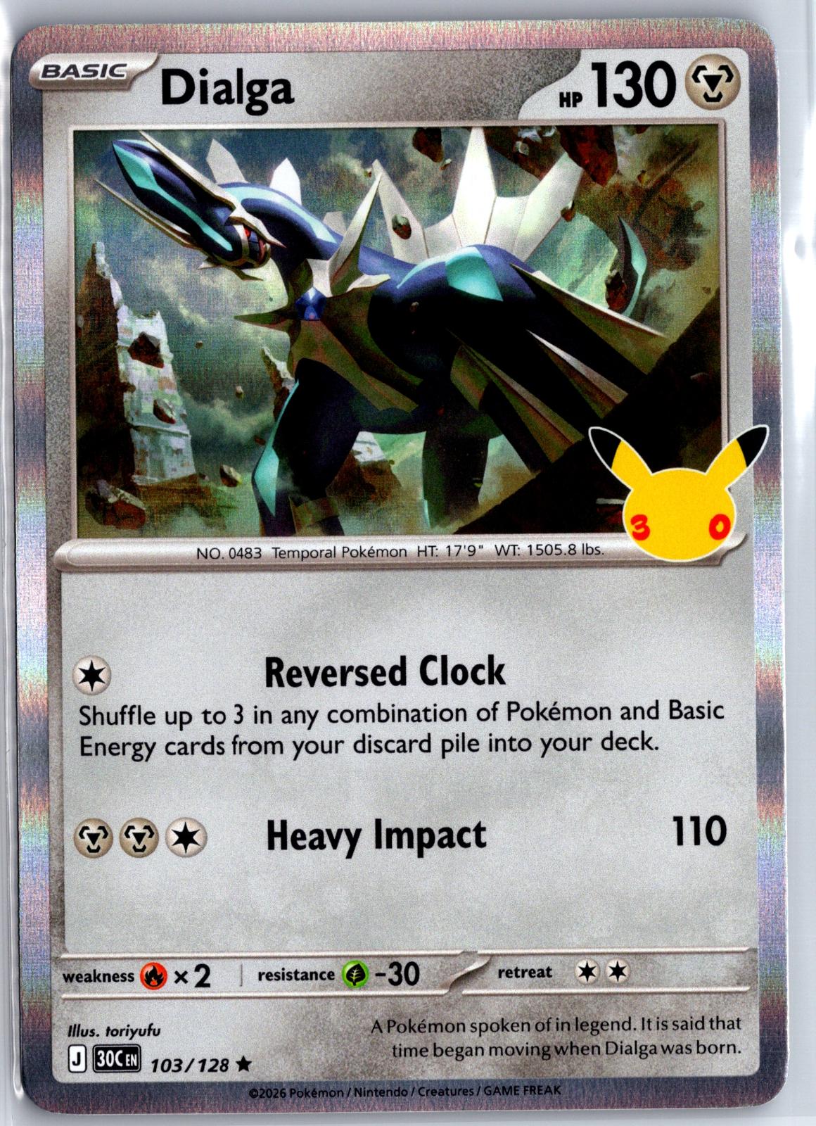 Dialga - 103/128 - Holo - ME: 30TH CELEBRATION - Pokemon - Rare | AA97-15