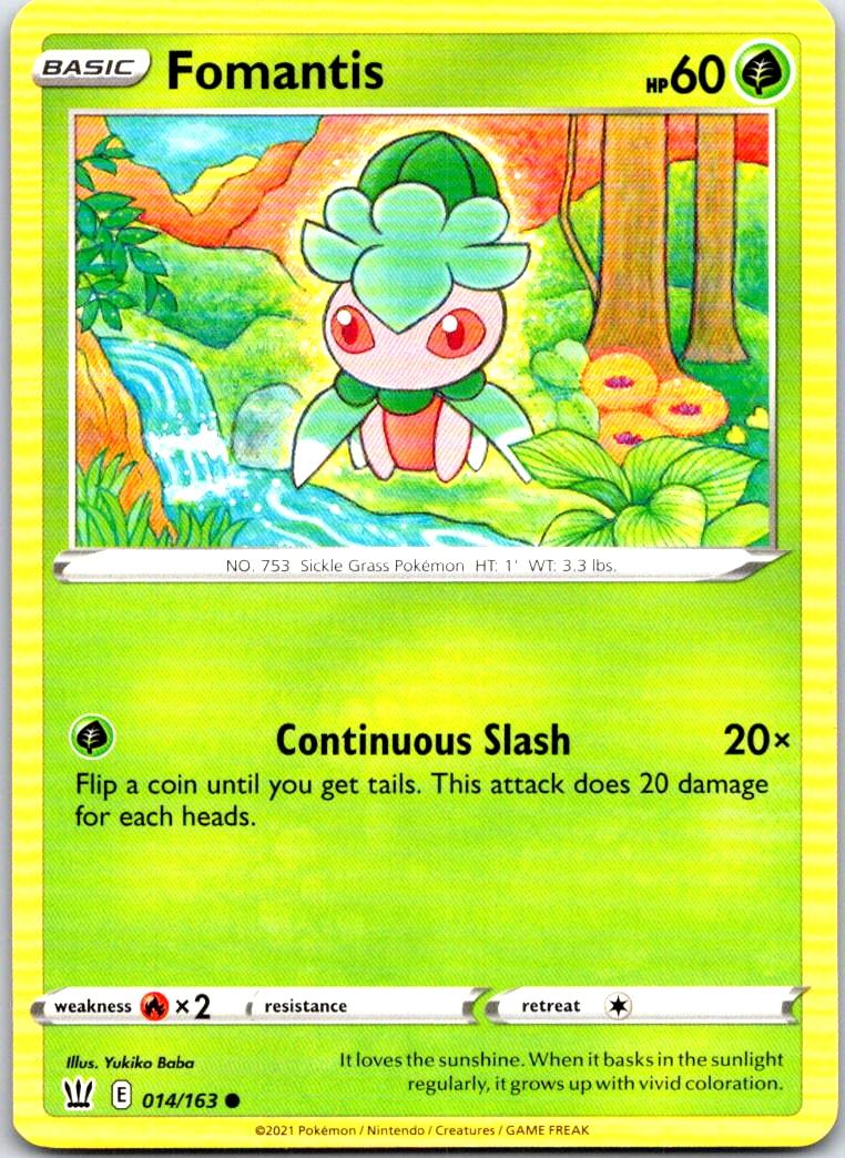 Fomantis - 014/163 - - BATTLE STYLES - Pokemon - Common | AB96-37