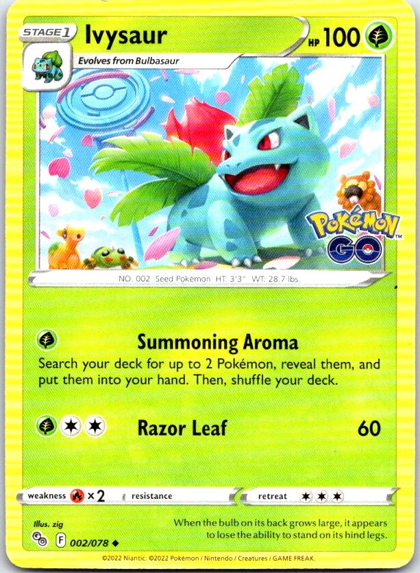 Ivysaur - 002/078 - - POKEMON GO - Pokemon - Uncommon | AC14-4