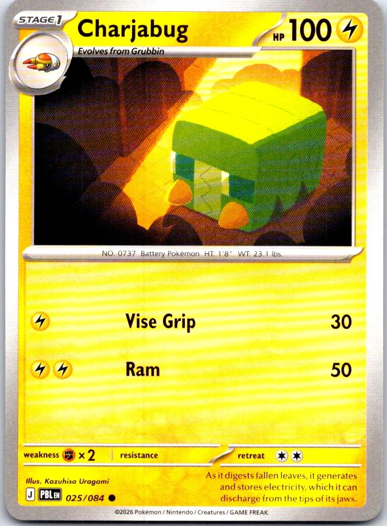 Charjabug - 025/084 - - PITCH BLACK - Pokemon - Common | AB26-36
