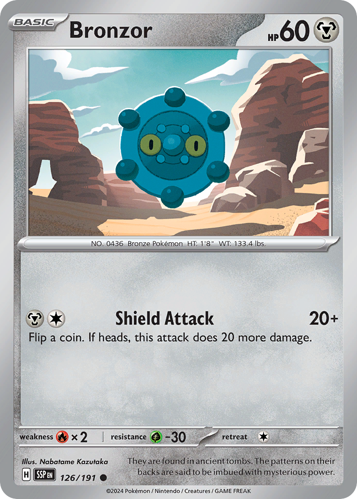 Bronzor - 126/191 - - SURGING SPARKS - Pokemon - Common | AA48-63