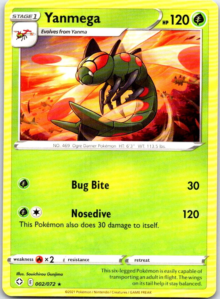 Yanmega - 002/072 - - SHINING FATES - Pokemon - Rare | AB51-47