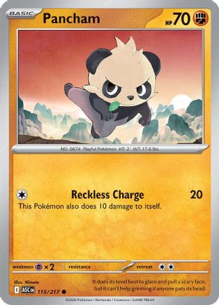 Pancham - 115/217 - - ASCENDED HEROES - Pokemon - Common | AA11-99