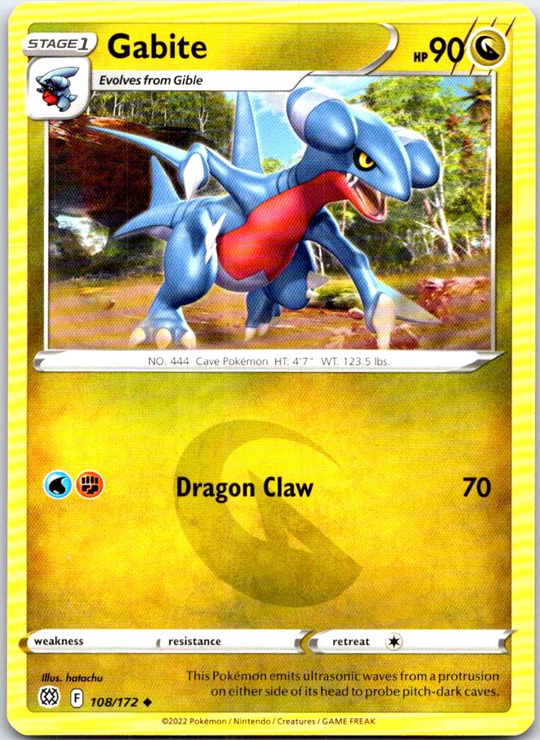 Gabite - 108/172 - - BRILLIANT STARS - Pokemon - Uncommon | AB71-4