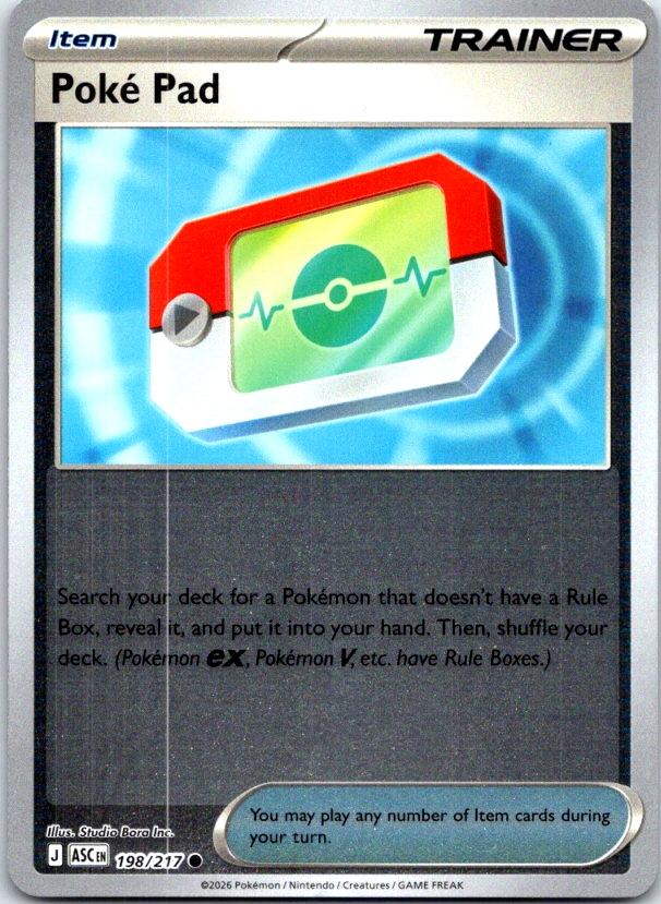 Poke Pad - 198/217 - Reverse Holo - ASCENDED HEROES - Pokemon - Common | AC21-24