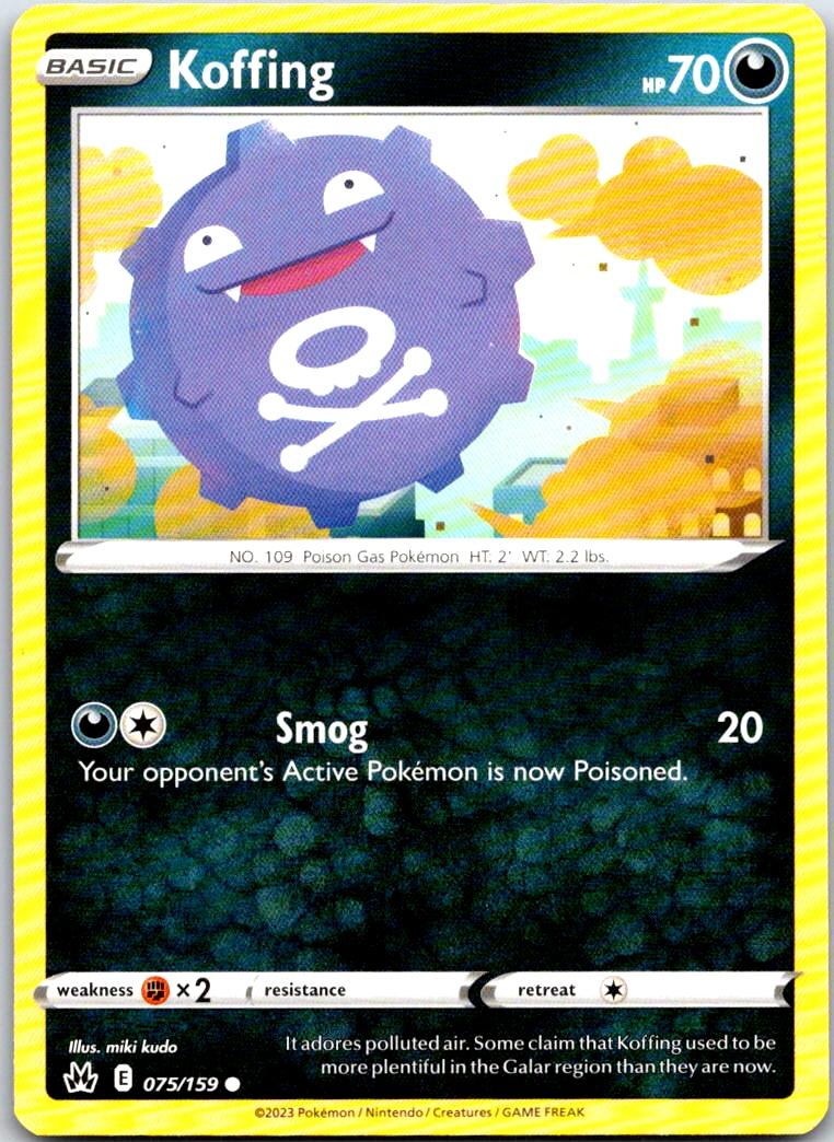 Koffing - 075/159 - - CROWN ZENITH - Pokemon - Common | AA103-3