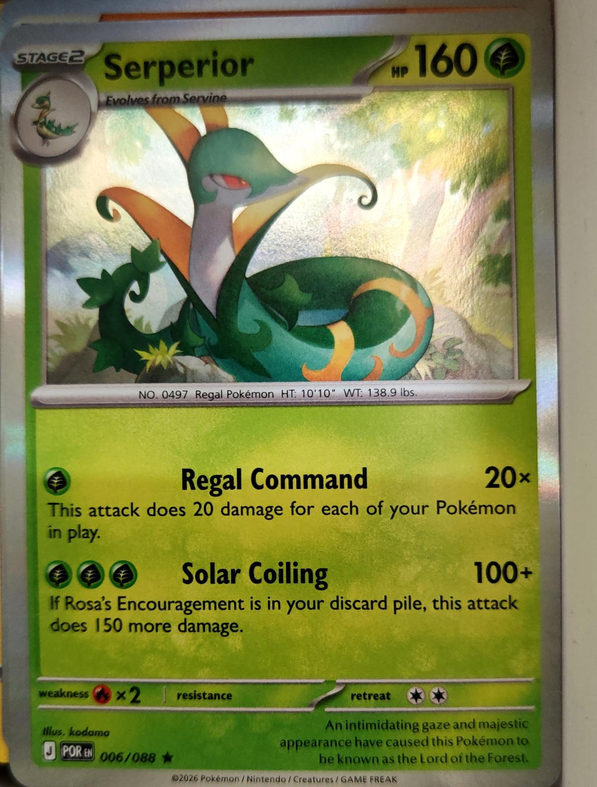 Serperior - 006/088 - Holo - PERFECT ORDER - Pokemon - Rare | AA06-45