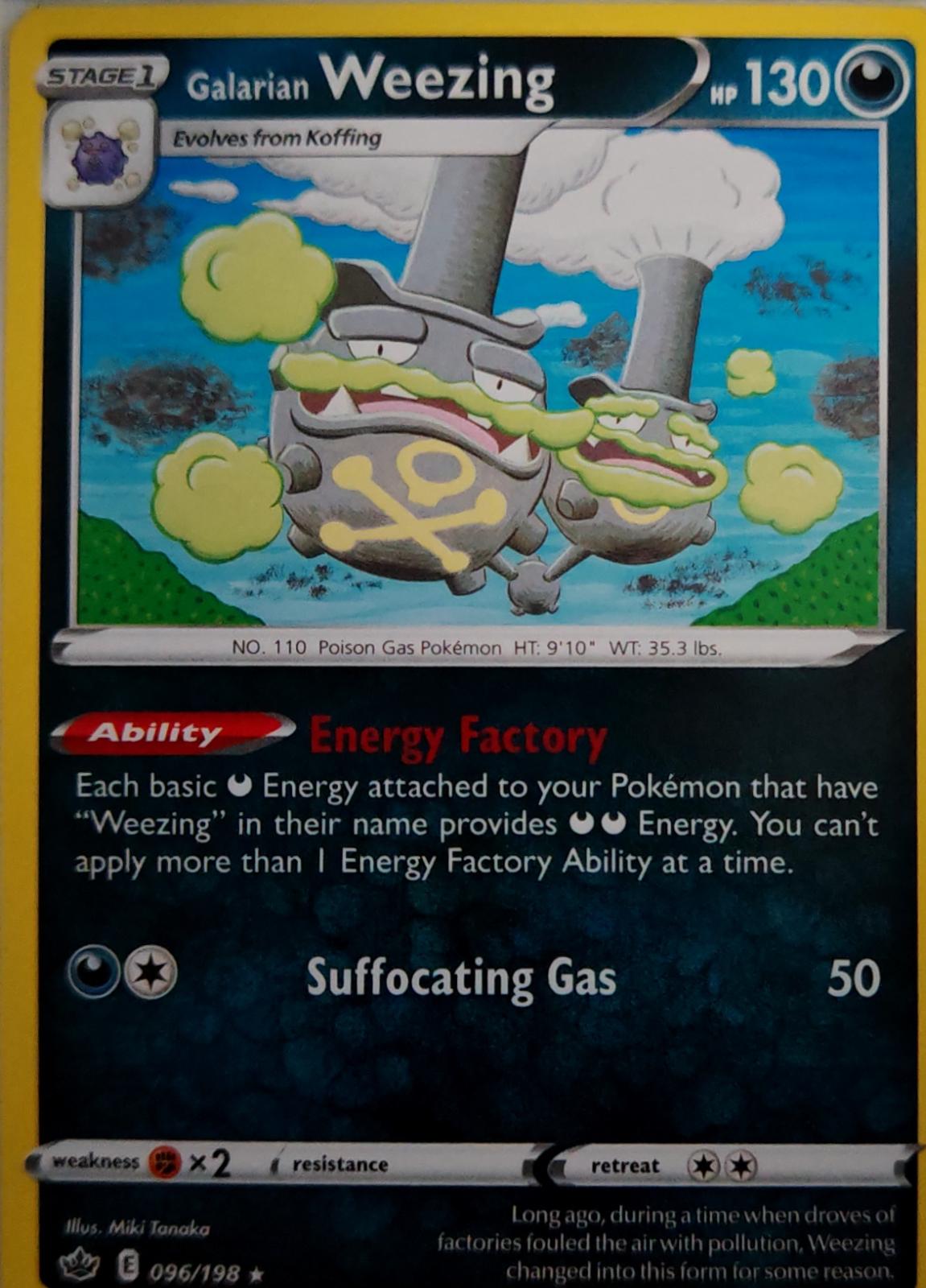 Galarian Weezing - 096/198 - - CHILLING REIGN - Pokemon - Rare | AA57-1