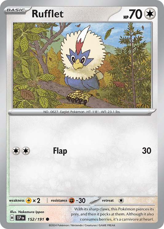 Rufflet - 152/191 - - SURGING SPARKS - Pokemon - Common | AA48-4