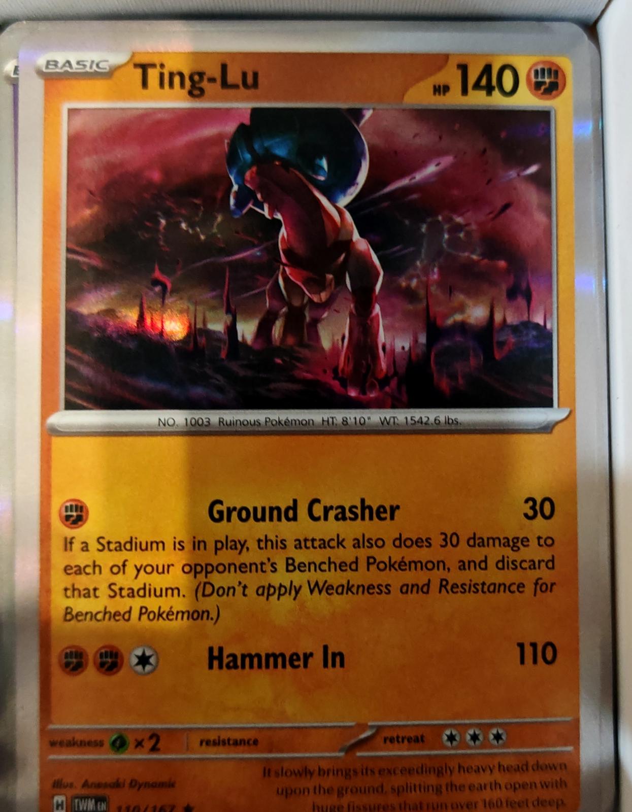 Ting-Lu - 110/167 - Holo - TWILIGHT MASQUERADE - Pokemon - Rare | AA74-18