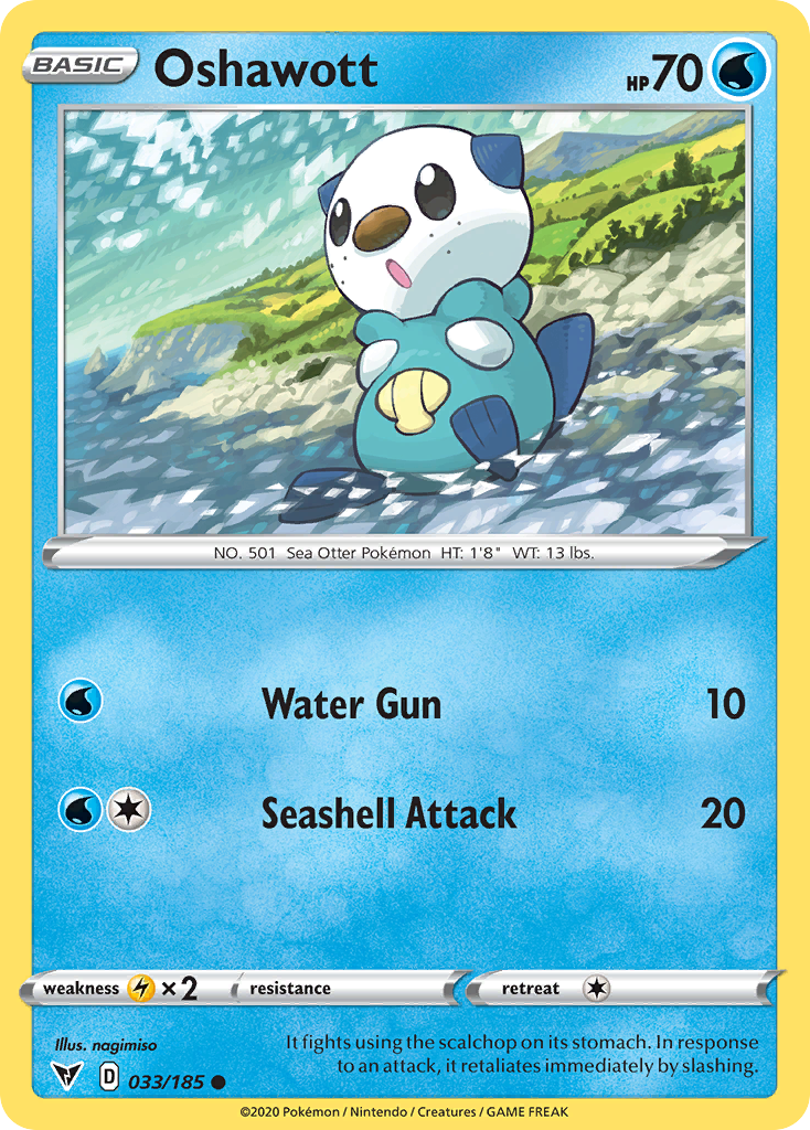 Oshawott - 033/185 - - VIVID VOLTAGE - Pokemon - Common | AA21-28