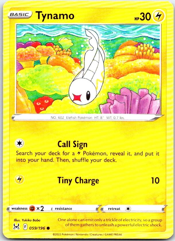 Tynamo - 059/196 - - LOST ORIGIN - Pokemon - Common | AC10-14