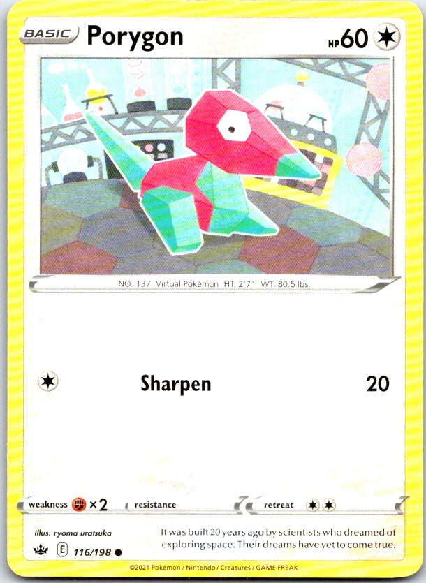Porygon - 116/198 - - CHILLING REIGN - Pokemon - Common | AC17-38