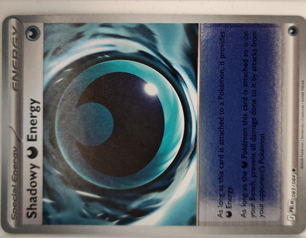 Shadowy Darkness Energy - 083/084 - Reverse Holo - PITCH BLACK - Pokemon - | AA14-1