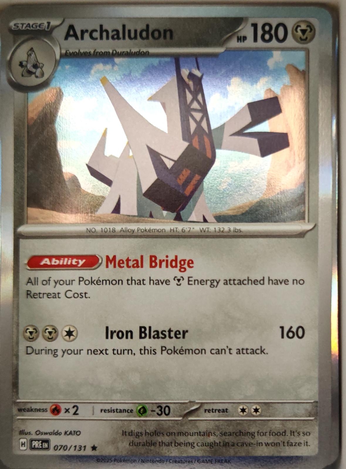 Archaludon - 070/131 - Holo - PRISMATIC EVOLUTIONS - Pokemon - Rare | AA13-35