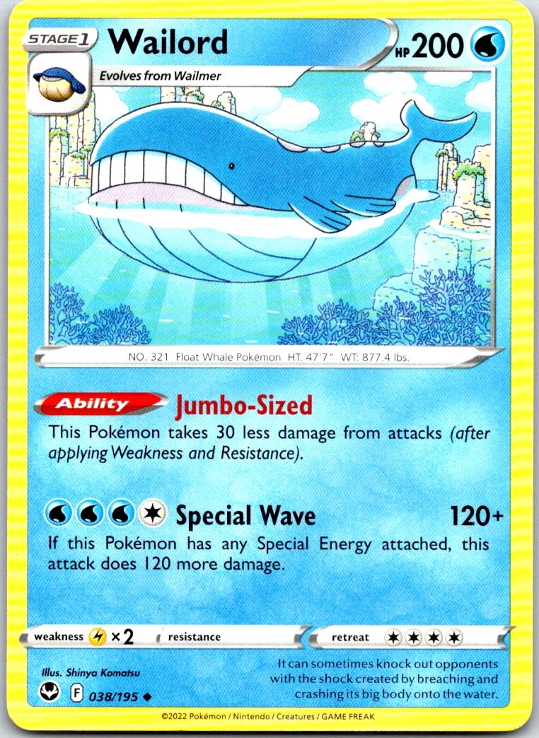 Wailord - 038/195 - - SILVER TEMPEST - Pokemon - Uncommon | AB10-28