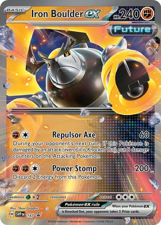 Iron Boulder ex - 147 - Holo - SCARLET & VIOLET PROMO - Pokemon - | AA37-31